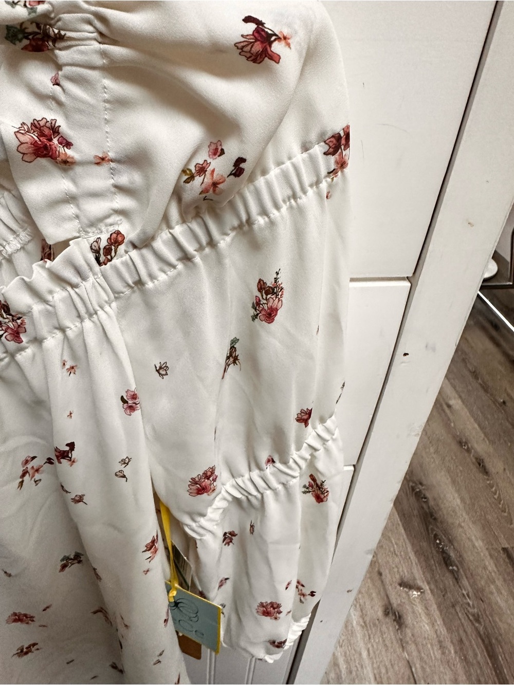 CeCe Cream Floral Square-Neck Puff Sleeve Blouse - Picture 4 of 7